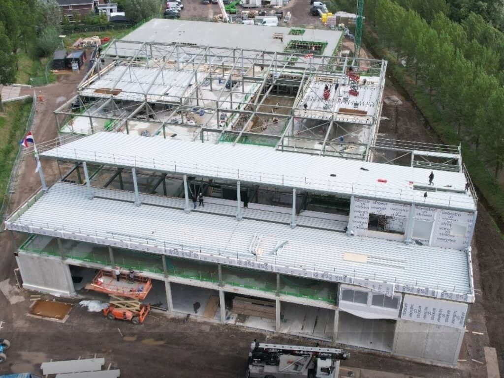 Vakcollege Techniek Gorinchem staalconstructie en kanaalplaatvloeren.